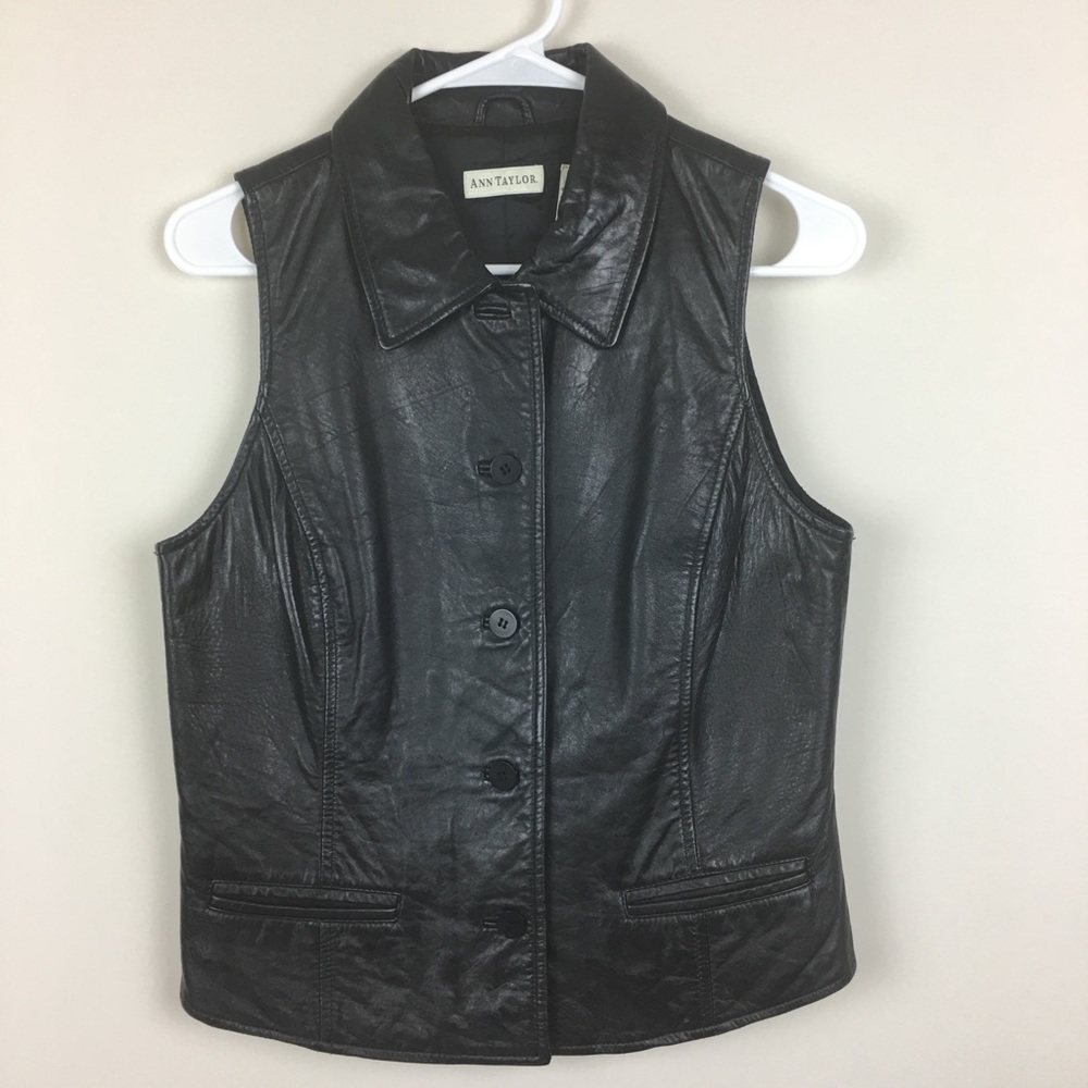 Ann Taylor Leather Vest